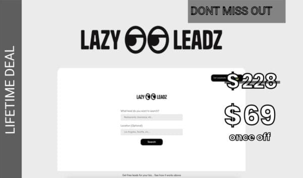 Buy Software Apps - LazyLeadz Lifetime Deal