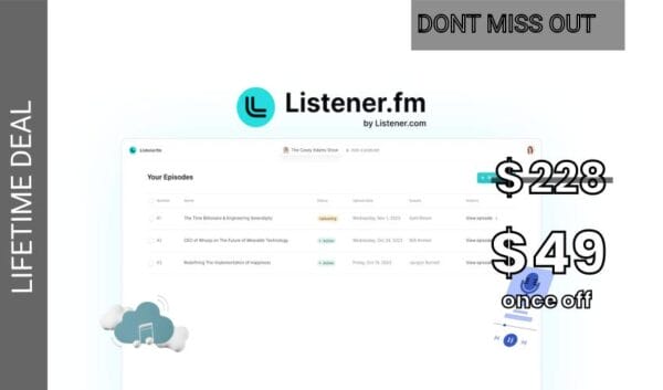 Buy Software Apps - Listener.fm Lifetime Deal