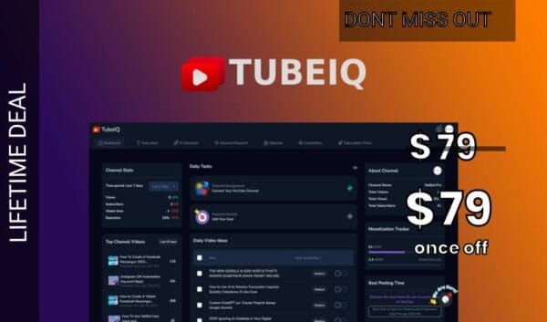 Buy Software Apps - TubeIQ Lifetime Deal