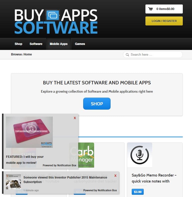 Buy Software Apps Website